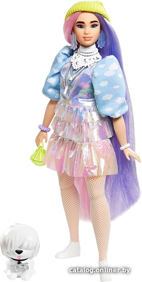 

Кукла Barbie Extra Doll 2 in Shimmery Look with Pet Puppy GVR05