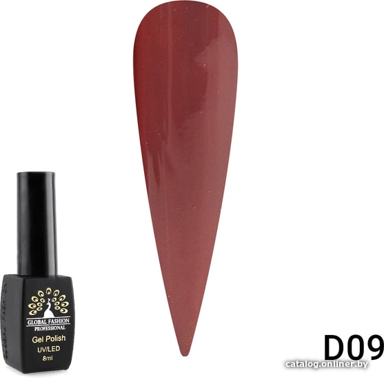 

Гель-лак Global Fashion Black Elite серии D (тон D09) 8 мл
