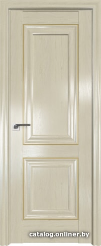 

Межкомнатная дверь ProfilDoors 27X 60x200 (эш вайт/молдинг золото)