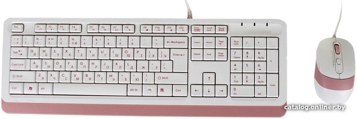 

Офисный набор A4Tech Fstyler F1010 (белый/розовый)