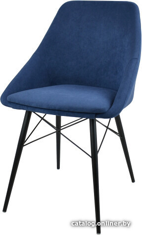 

Стул Гальваник Монти Люкс (эмаль черный муар/Catania Dark Blue)