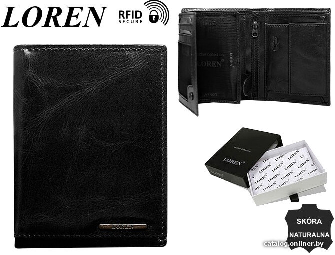 

Портмоне Cedar Loren FRM-70-01 RFID (черный)