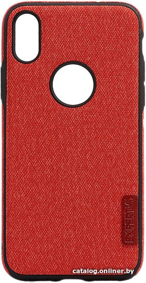 

Чехол для телефона EXPERTS Textile Tpu для Apple iPhone X/XS (красный)