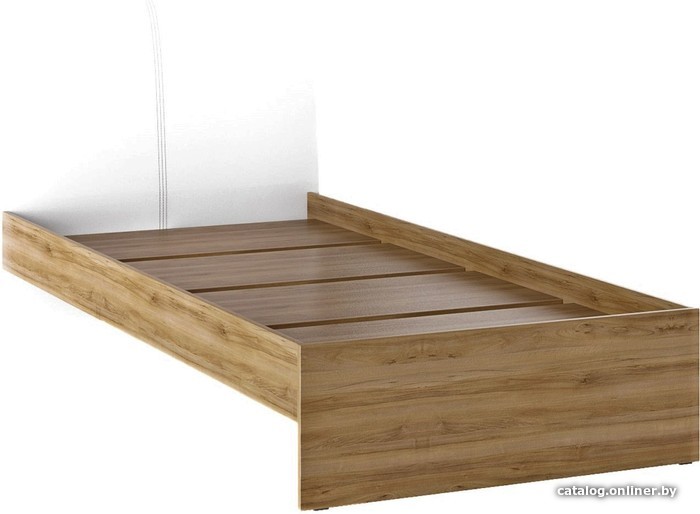 

Кровать Bon Mebel Доминика основание ЛДСП 90x200 (дуб крафт золотой/кожзам белый)