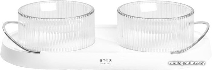 

Миски на подставке Furrytail Doubowl Cat Kitty Bowls (белый)