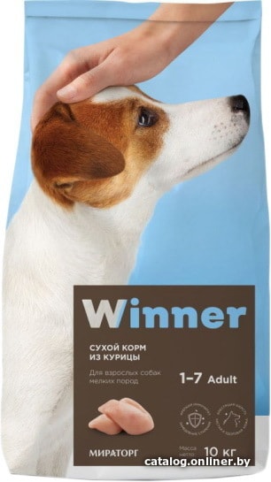 

Сухой корм для собак Winner из курицы для собак мелких пород 10 кг
