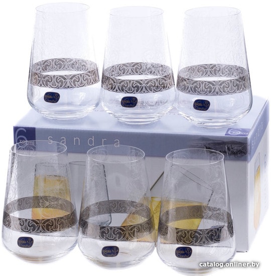 

Набор стаканов для воды и напитков Bohemia Crystal Sandra 23013/Q9171/380