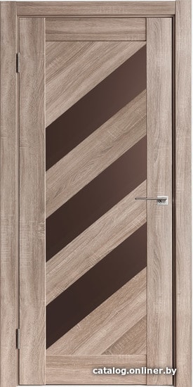 

Межкомнатная дверь IstokDoors Диагональ-2 ДЧ 70x200 (спил седой/стекло бронза)