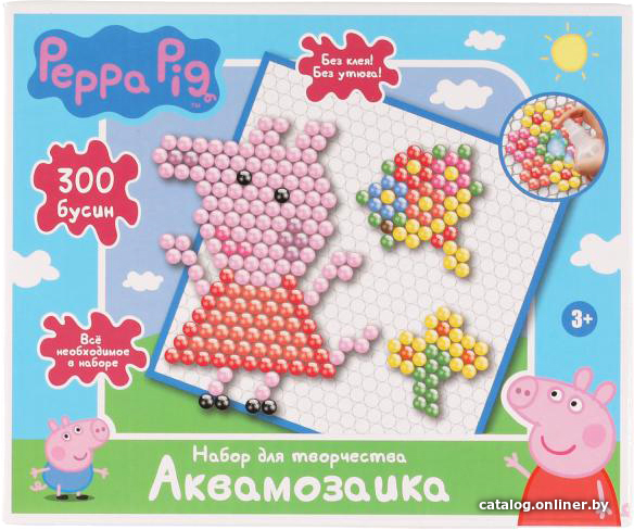 

Набор для создания поделок/игрушек MultiArt Аквамозаика Свинка Пеппа AB300-PP2