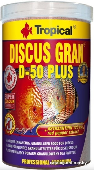 

Сухой корм Tropical Discus Gran D-50 Plus 250 мл