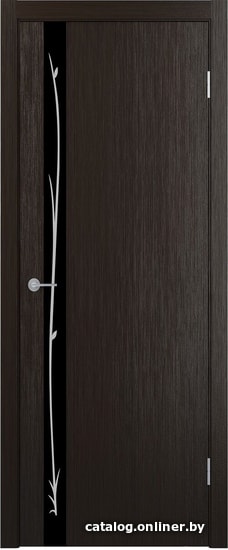 

Межкомнатная дверь Юркас Stark ST12 ДО 80x200 (венге/lacobel черный с рис.)