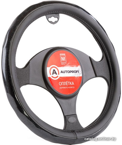 

Оплетка на руль Autoprofi AP-1933 BK/BK (M) (черный)