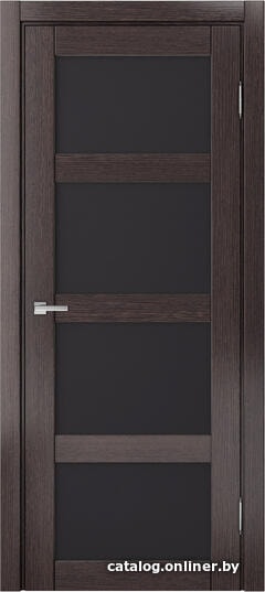 

Межкомнатная дверь MDF-Techno Dominica 124 90x200 (дуб серый, стекло лакобель черный)