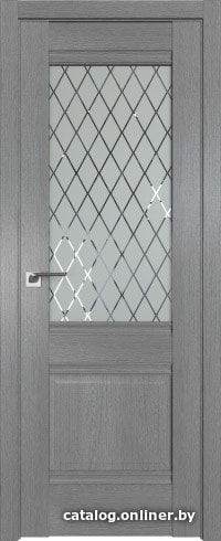 

Межкомнатная дверь ProfilDoors 2XN 80x200 (грувд серый/стекло матовое ромб)