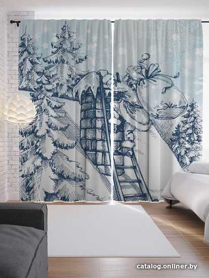

Комплект штор JoyArty Санта клаус лезет в дом 1.45x2.65 м p_21471_145x265 (2 шт)