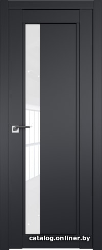 

Межкомнатная дверь ProfilDoors 2.71U 80x200 (черный матовый/стекло белый триплекс)