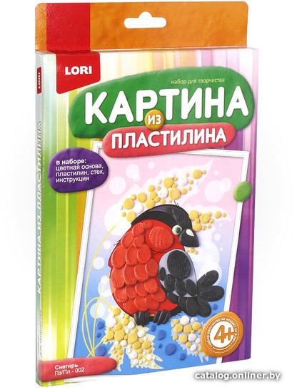 

Набор для лепки Lori Картина из пластилина. Снегирь Пз/Пл-002