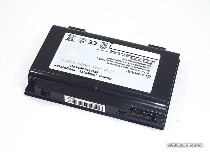 

Аккумуляторы для ноутбуков RageX Fujitsu LifeBook A1220, 14.4В, 5200мАч BP176-4S2P, черный