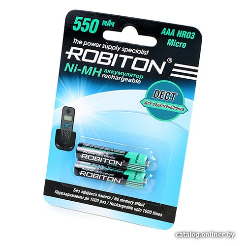 

Аккумулятор Robiton AAA 550mAh 2 шт.