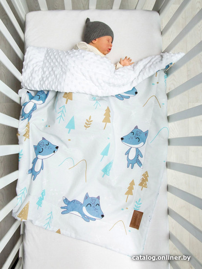

Плед Amarobaby Растем вместе. В лесу 85x95 (синий/белый)