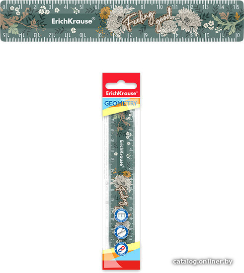 

Линейка Erich Krause Natural Life 15 см green 55426
