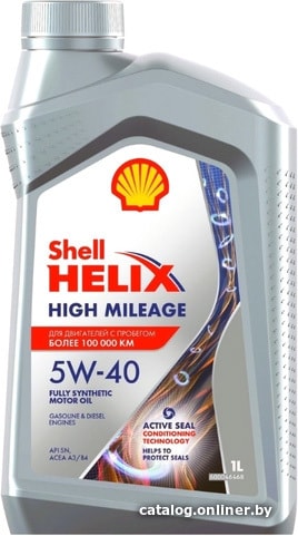

Моторное масло Shell Helix High Mileage 5W-40 1л