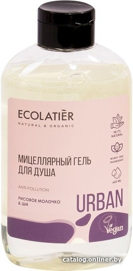 

Ecolatier Мицеллярный гель для душа рисовое молочко & ши 600 мл