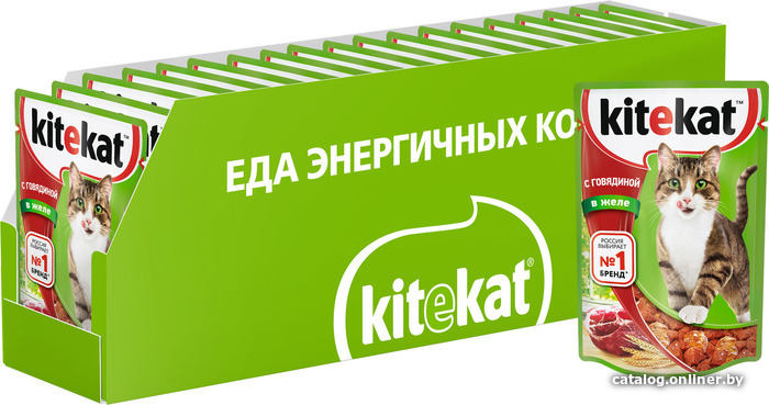 

Пресервы Kitekat с говядиной в желе 28x85 г