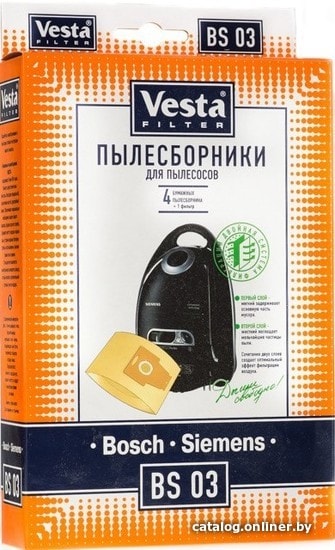 

Комплект одноразовых мешков Vesta Filter BS 03
