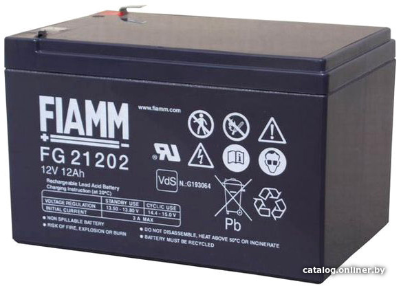 

Аккумулятор для ИБП FIAMM FG21202 (12В/12 А·ч)