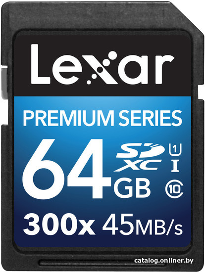 

Карта памяти Lexar Premium SDXC (Class 10) 64GB