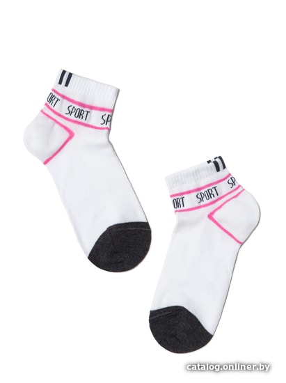 

Носки Conte-kids Active Lycra 13С-34СП (р. 24, белый-розовый 316)