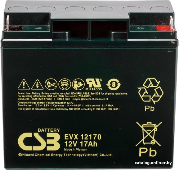 

Аккумулятор для ИБП CSB Battery EVX12170 (12В/17 А·ч)