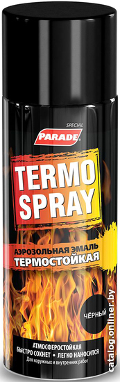 

Эмаль Parade Termo Spray аэрозольная 0.4 л (серебристый)