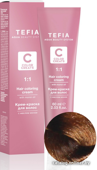

Крем-краска для волос Tefia Color Creats 6/34 (блондин золотисто-медный)