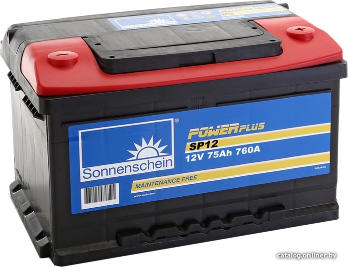 

Автомобильный аккумулятор Sonnenschein POWERplus SP12 (75 А·ч)