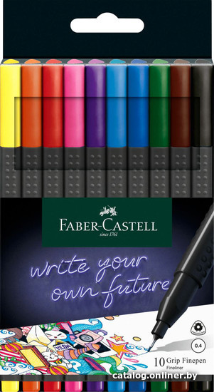 

Набор капиллярных ручек Faber Castell Grip 151610 (10шт)