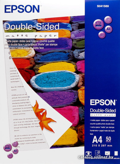 

Фотобумага Epson Double-Sided Matte Paper A4 50 листов (C13S041569)