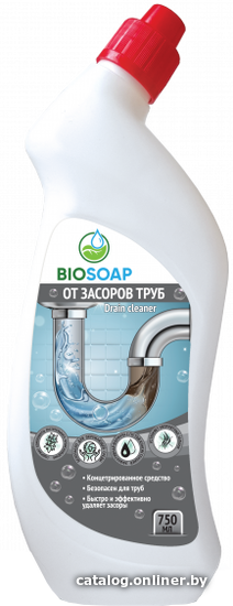 

Средства для посудомоечных машин BIOSOAP Drain cleaner 750 мл