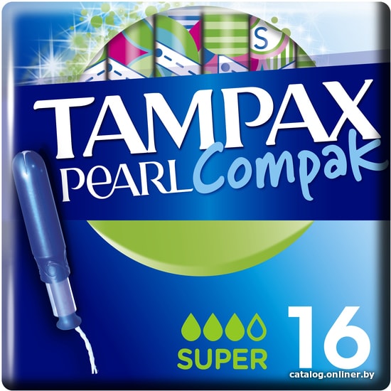 

Тампоны с аппликатором Tampax Pearl Super Duo с аппликатором (16 шт)