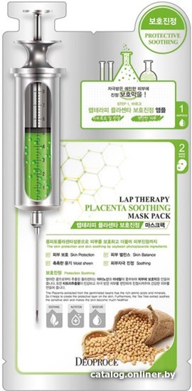

Deoproce Маска для лица тканевая Lap Therapy Placenta Soothing Ampoule Mask Pack 25 г