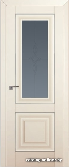 

Межкомнатная дверь ProfilDoors 28U 60x200 (магнолия сатинат/мателюкс графит узор серебро)