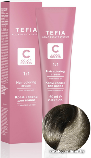 

Крем-краска для волос Tefia Color Creats 8/2 (светлый блондин бежевый)