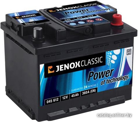 

Автомобильный аккумулятор Jenox Classic 045612 (45 А/ч)