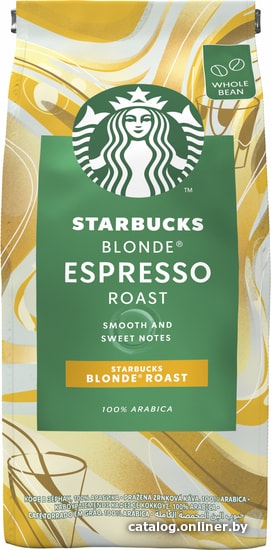 

Кофе Starbucks Blonde Espresso Roast в зернах 200 г