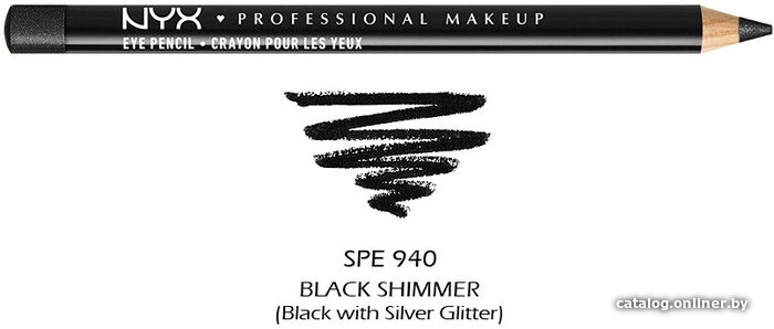 

Карандаш для глаз NYX Slim Eye Pencil (940 Black Glitter) 1 г