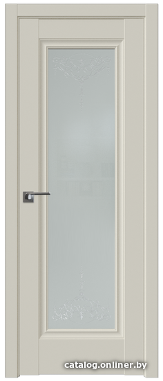 

Межкомнатная дверь ProfilDoors 2.35U 80x200 (магнолия сатинат, стекло Франческа кристалл)