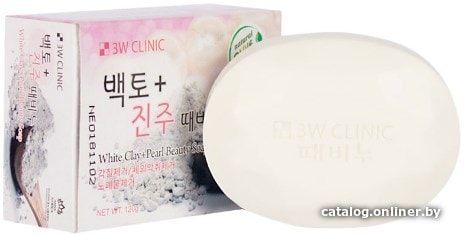 

3W Clinic Мыло White Clay+Pearl Beauty Soap 120 г