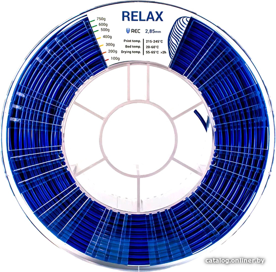 

Пластик REC Relax 2.85 мм 750 г (синий)