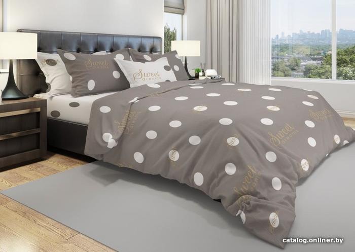 

Постельное белье СонМаркет Bubbles темный под. 175x215 пр. 210x220 нав. 2 шт. 50x70